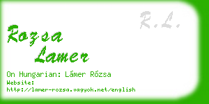 rozsa lamer business card
