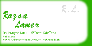 rozsa lamer business card